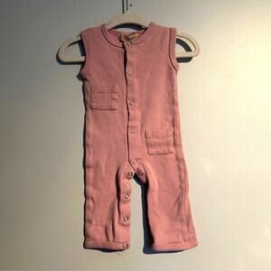 L'ovedbaby Sleeveless Jumpsuit Romper – Blush Pink – 0-3 Months